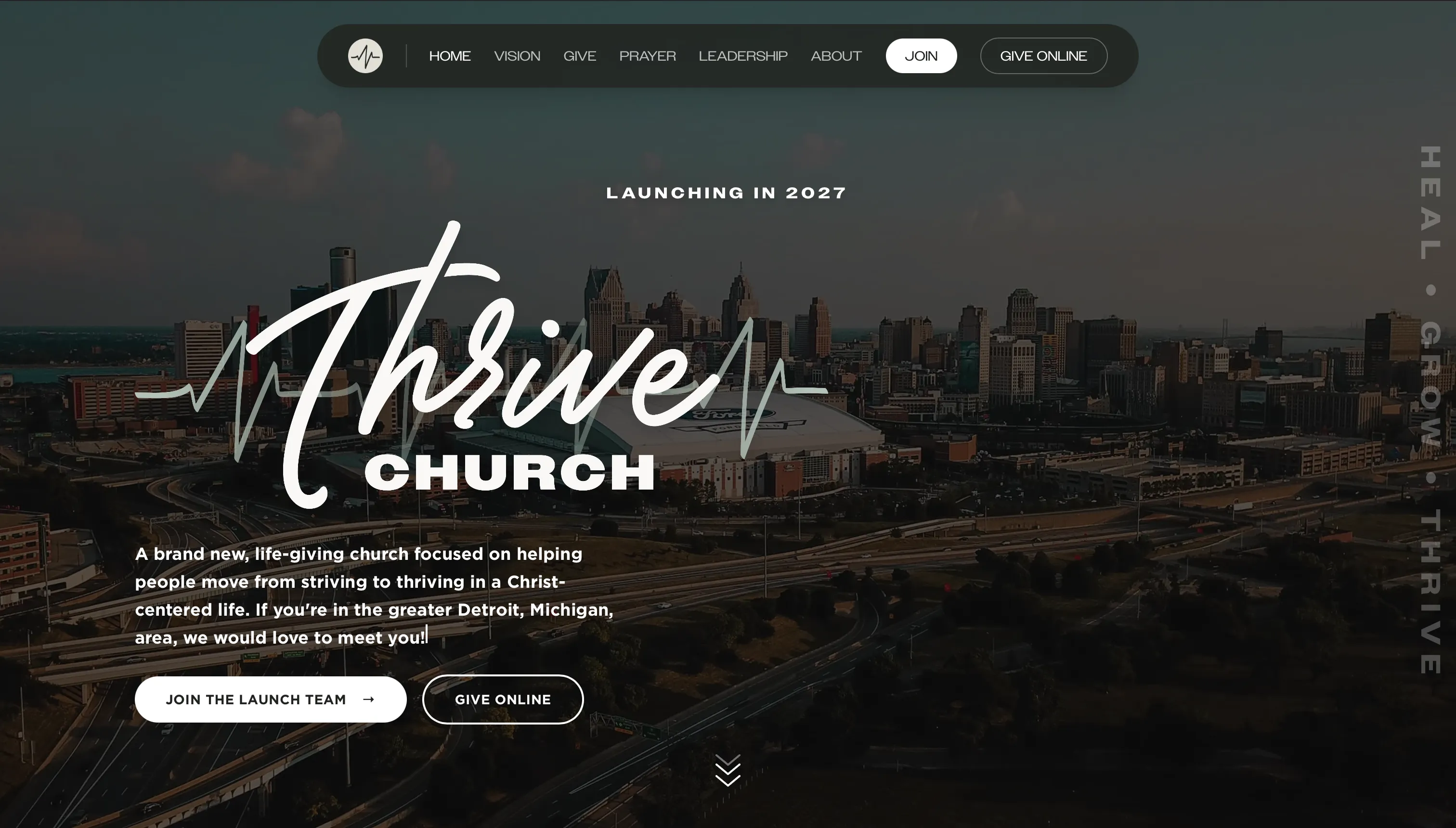 Thrive Church Canton website preview